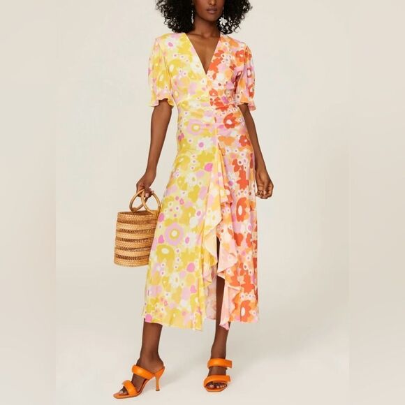 Rixo Ariel Colorblock Maxi Dress - Picture 1 of 12
